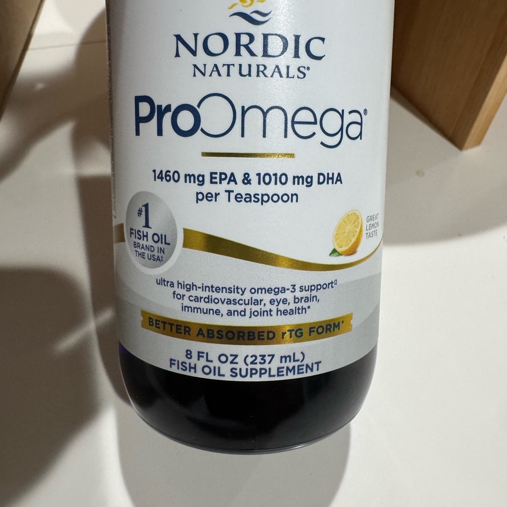Nordic Naturals ProOmega Liquid - Concentrated Omega-3 Fish Oil, Lemon, 8 oz.
